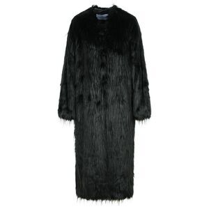 Stand Studio 'Carolina' Black Faux Fur Coat Women